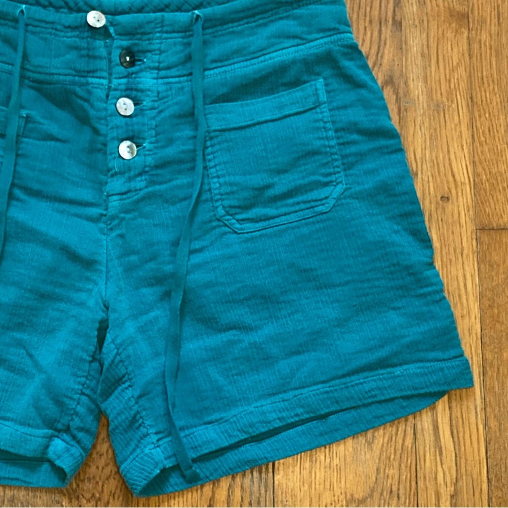 Sundance Teal Cotton Shorts
